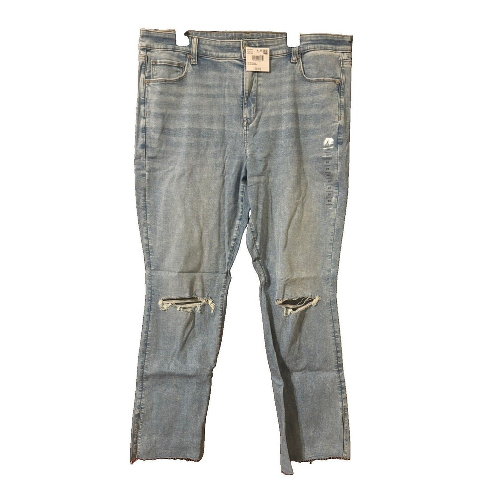 American Eagle Jeans Womens 20 Blue High Rise Skinny Kick Next Level Stretch NWT